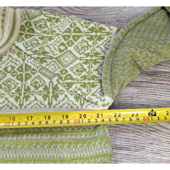 Norton Mcnaughton Women XL Scandanavian Print Ski Sweater Cotton Blend Bohemian - Picture 6 of 15